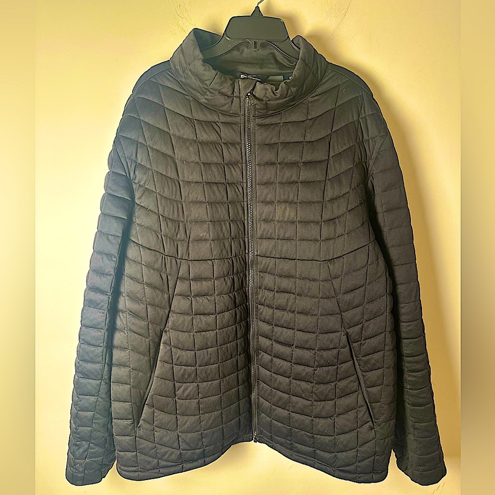 THE ORIGINAL BEN SHERMAN Men’s Black Quilted Puffer Jacket Coat Size XXL